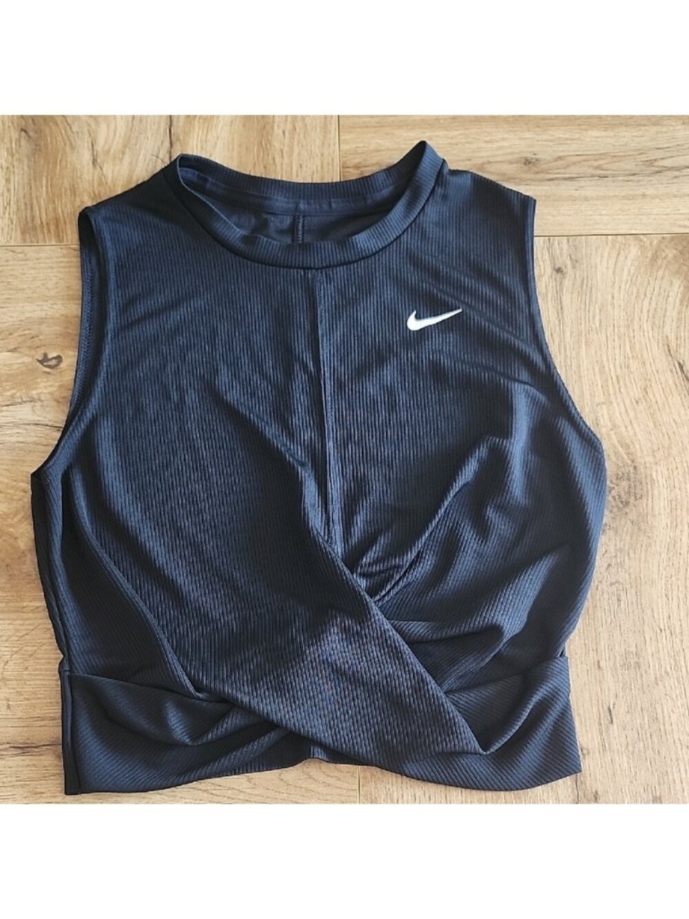 Nike Women's Black Ribbed Crop Top
